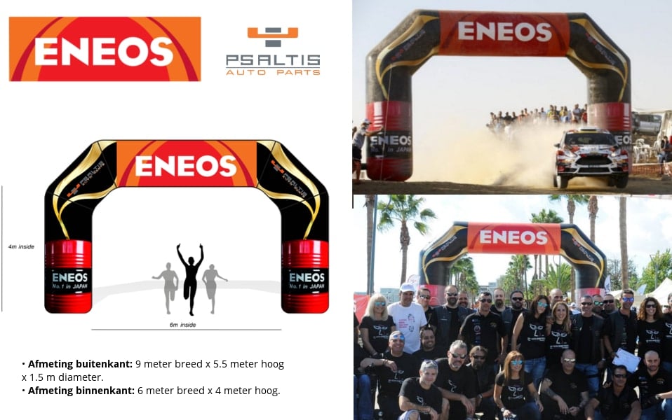 Opblaasbare Start Finish Boog Referentie project ENEOS Auto rally